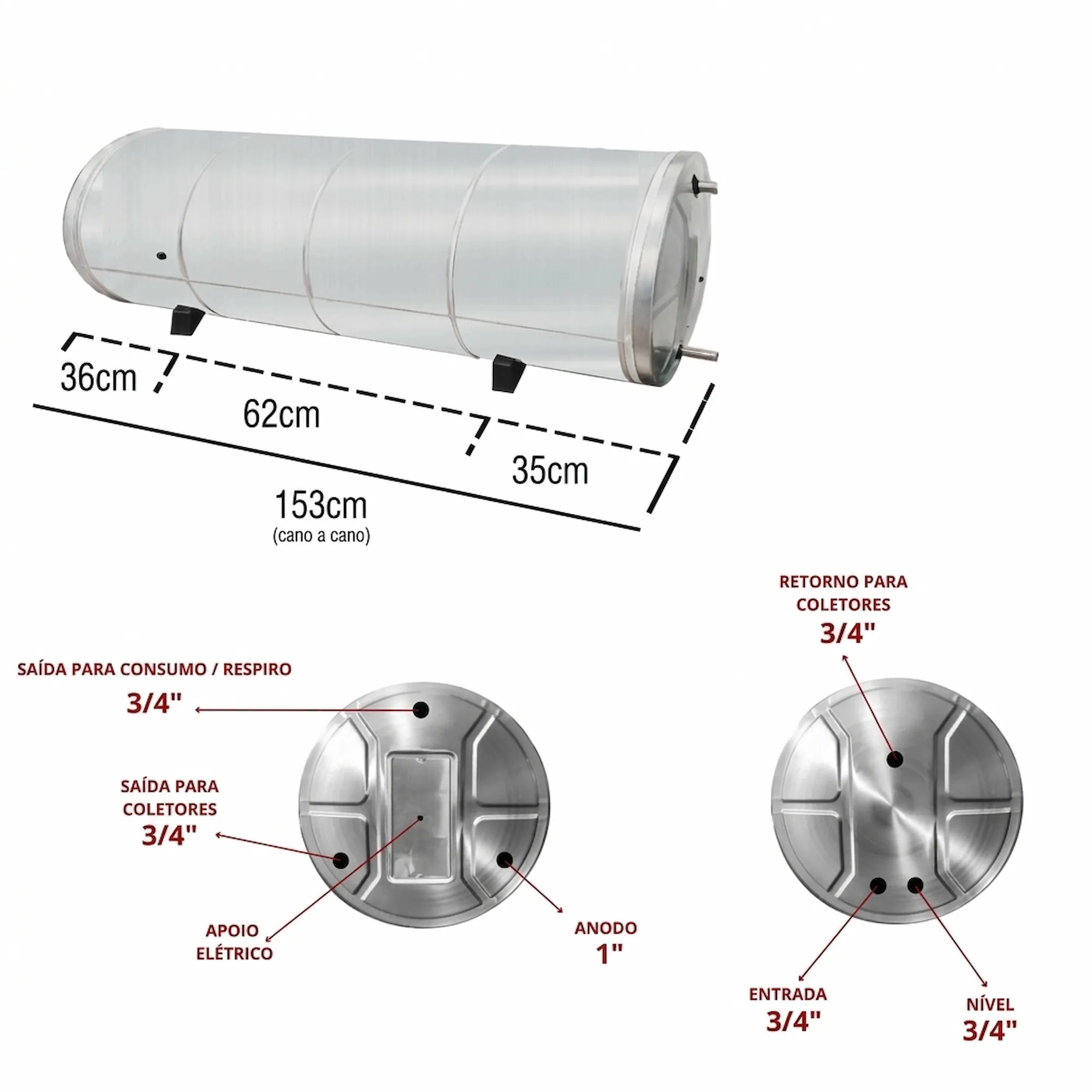Boiler 200L De Nível Inox 316 para Água Salobra e Poço - Imagem 6