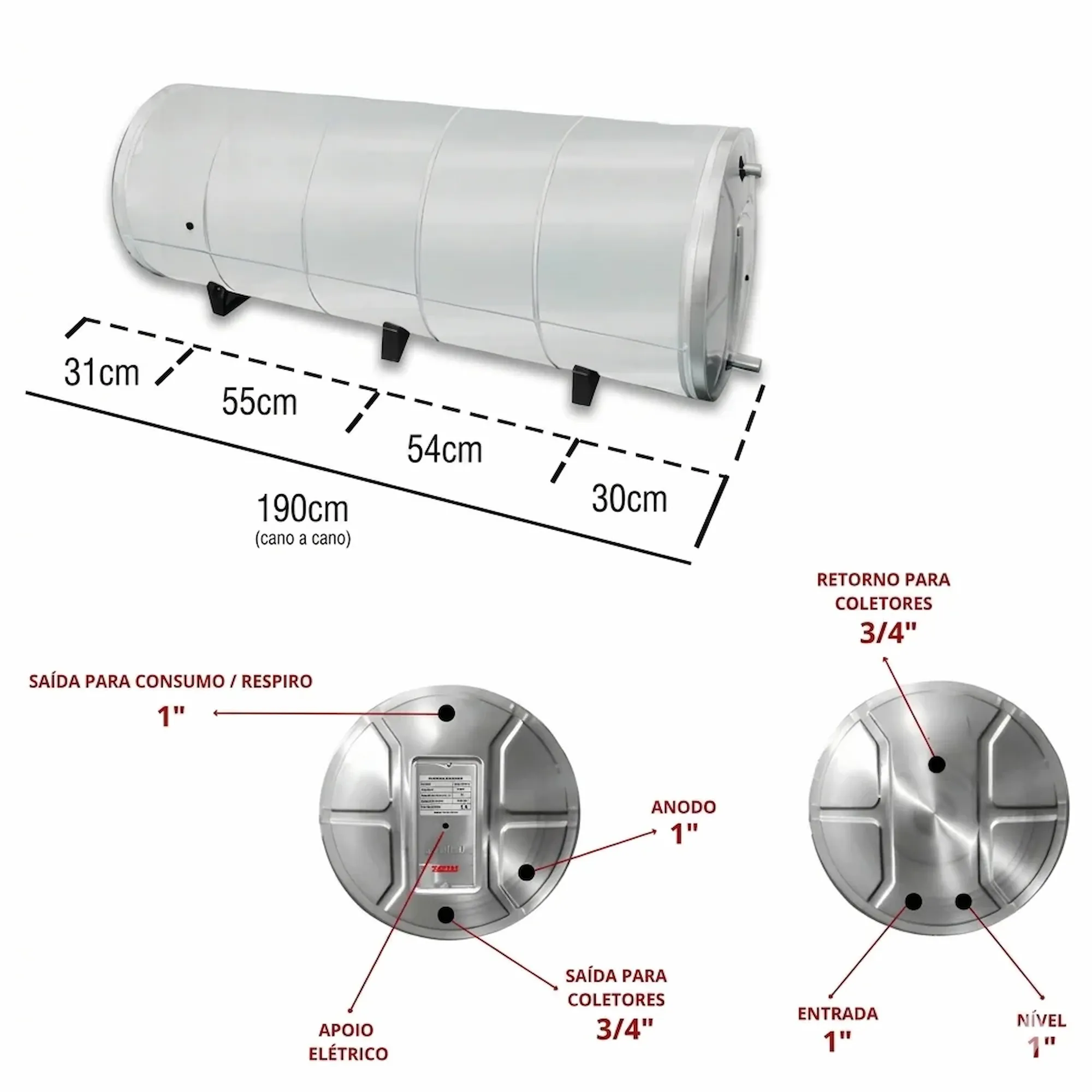 Boiler 500L De Nível Inox 316 para Água Salobra e Poço - Imagem 6
