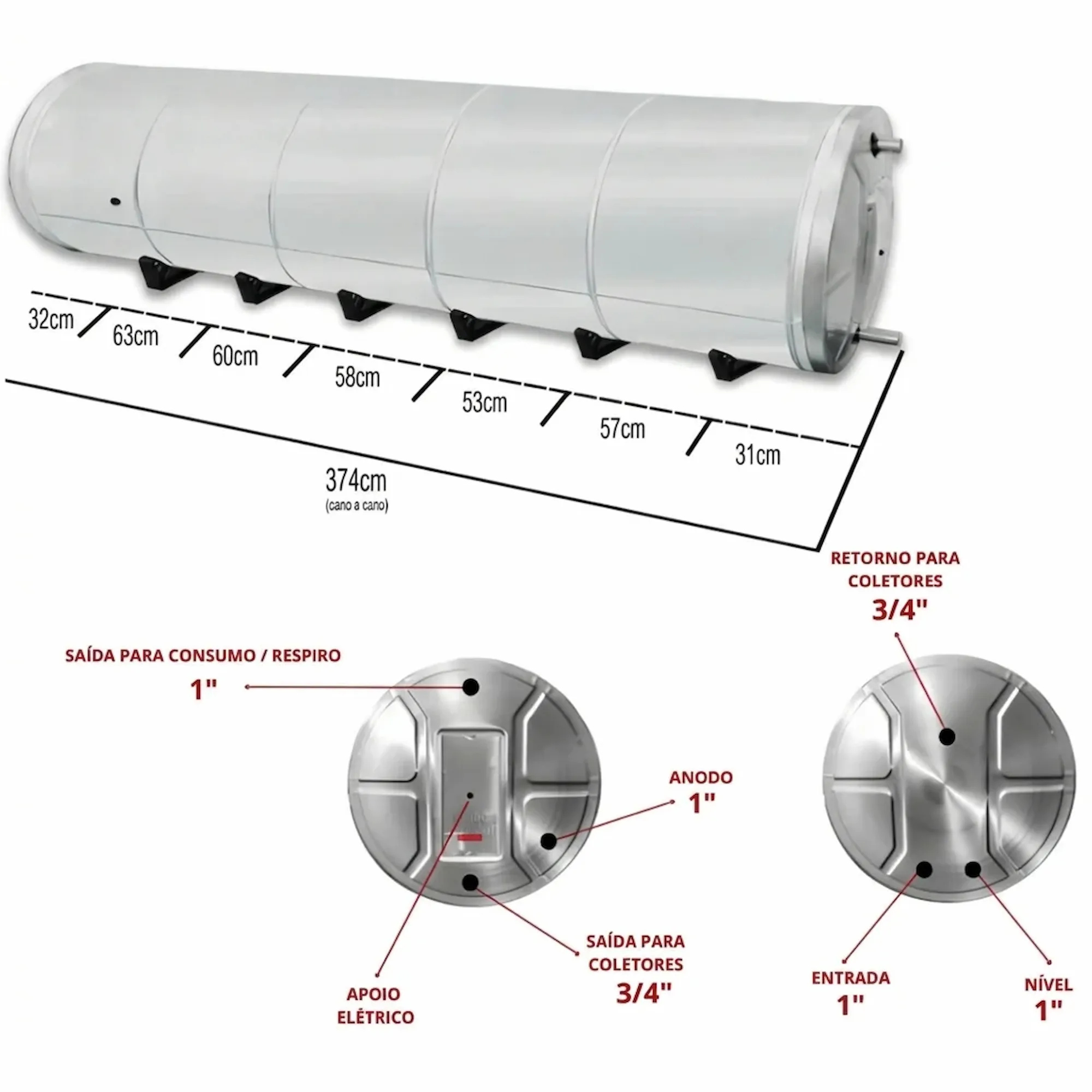 Boiler 1020L De Nível Inox 316 para Água Salobra e Poço D68 - Imagem 6