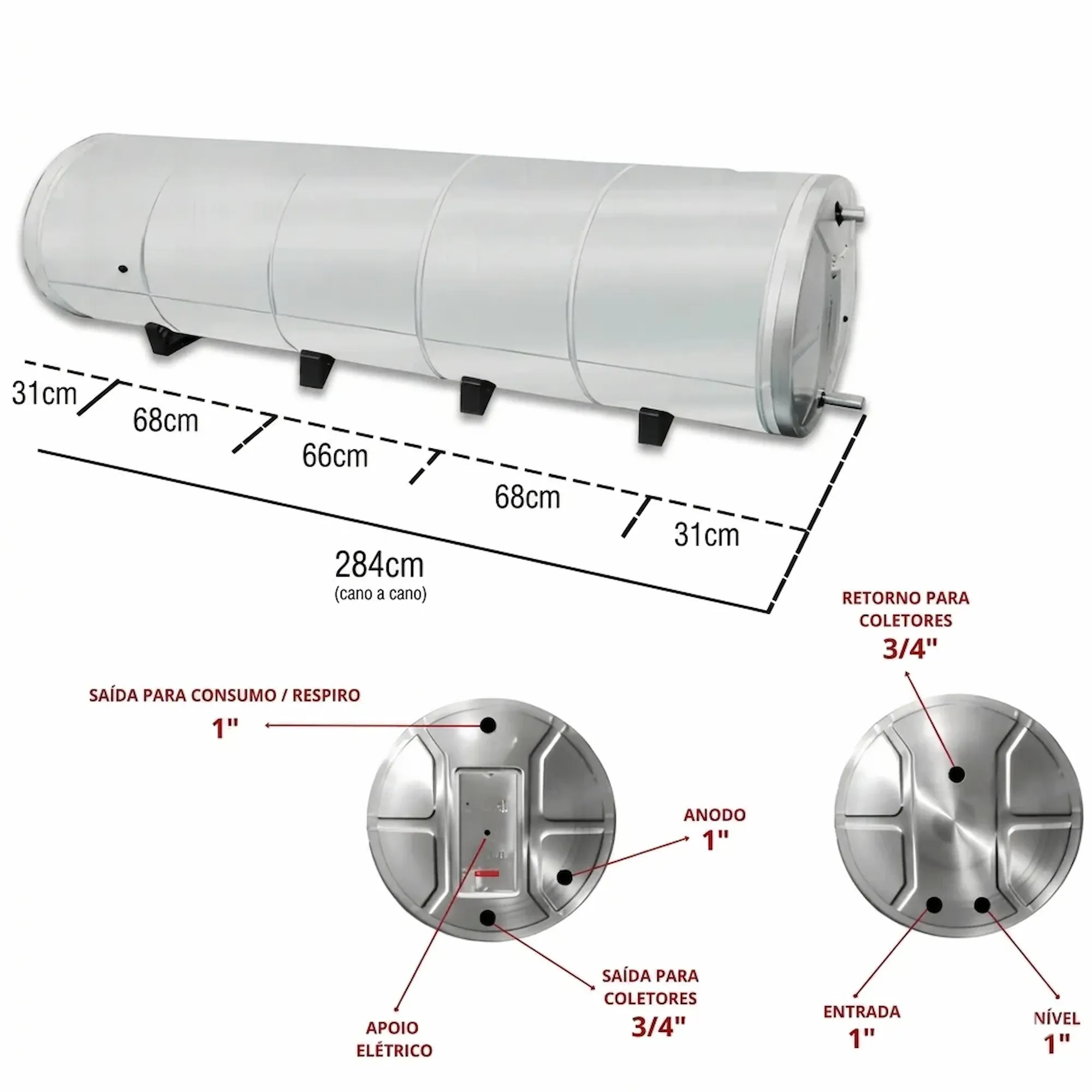Boiler 800L De Nível Inox 316 para Água Salobra e Poço D68 - Imagem 6