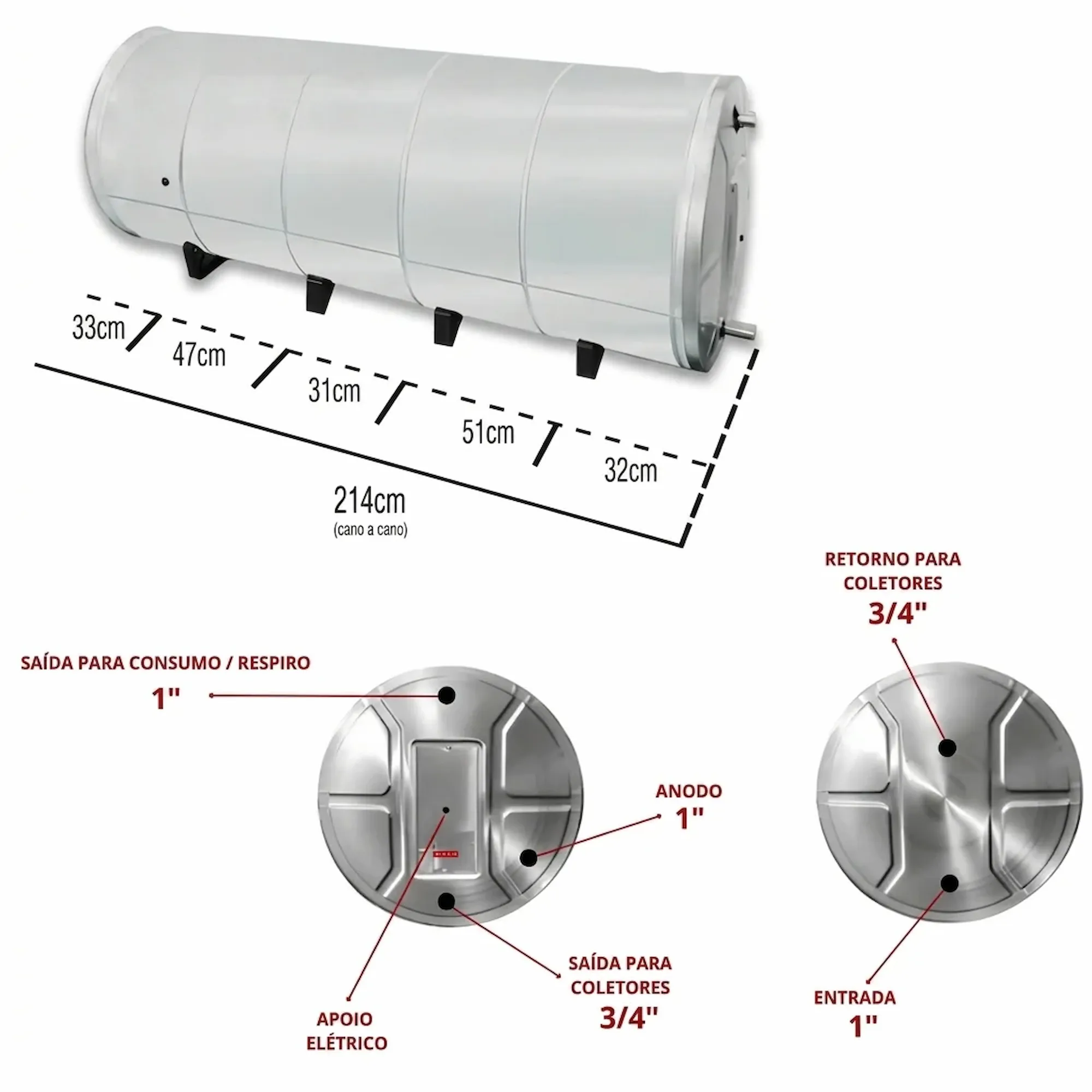 Boiler 800L Aço Inox 316 para Água Salobra e Poço D81 - Imagem 6